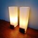 Pair of teak and white opaline wall lights, designed by Louis Kalff, 1960