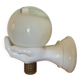 Vintage Design Ceramic Hand and Globe Wall Lamp