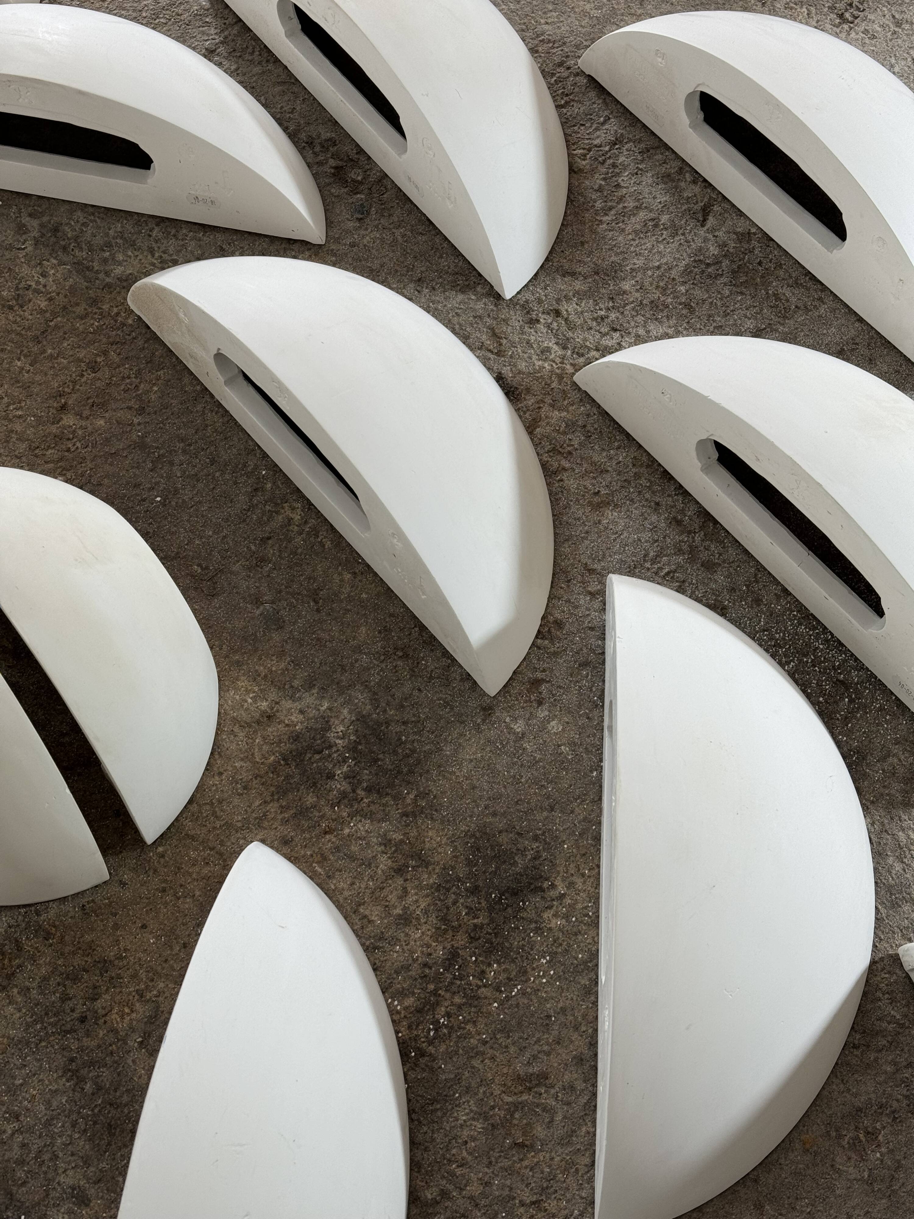 Set of 14 SEDAP plaster wall lights