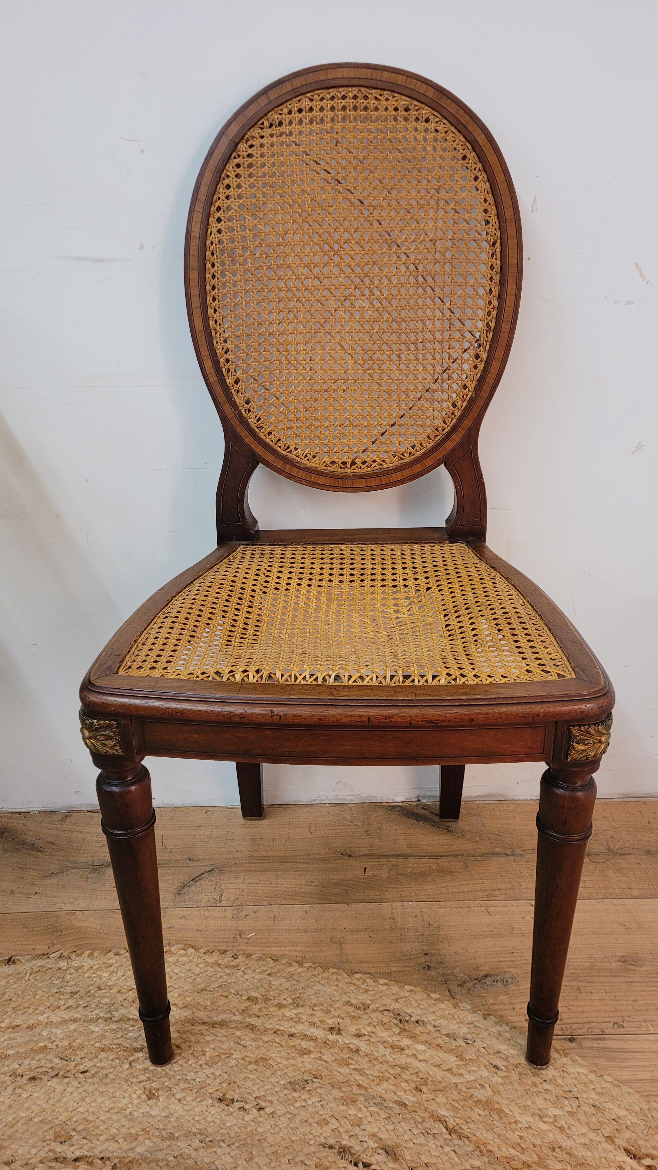 5 Louis XVI style medallion chairs
