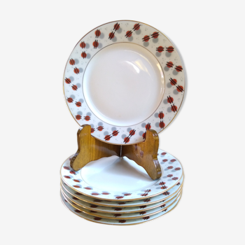 6 Limoges porcelain dessert plates
