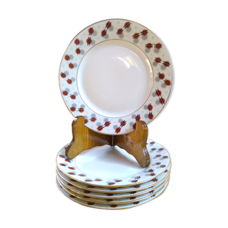 Set de 6 assiettes à dessert porcelaine Limoges