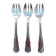 Set of 3 silver-plated oyster forks by Boulenger