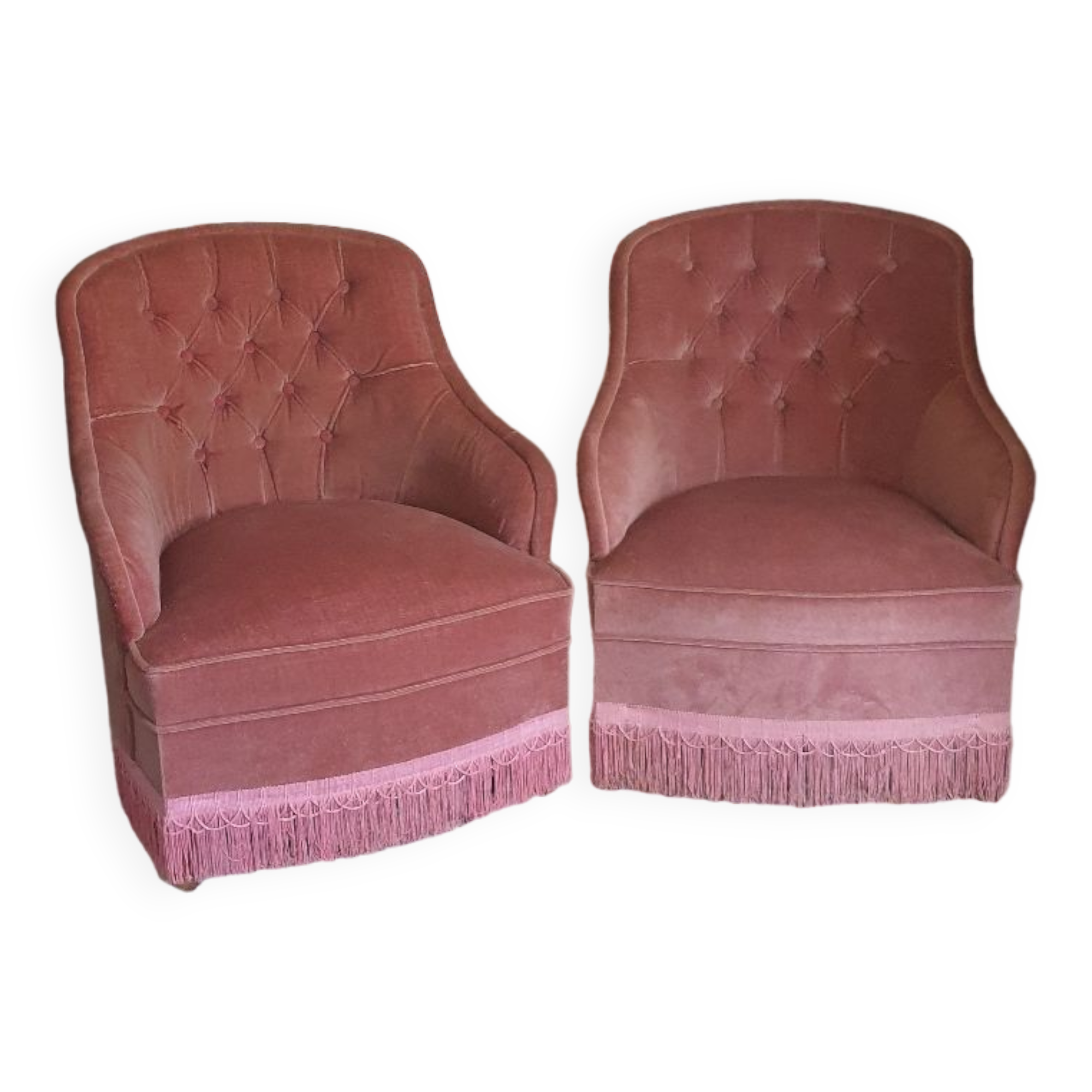 Pair of toad armchairs