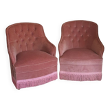 Pair of toad armchairs