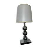 Lampe vintage années 80 en métal chromé à trois globes