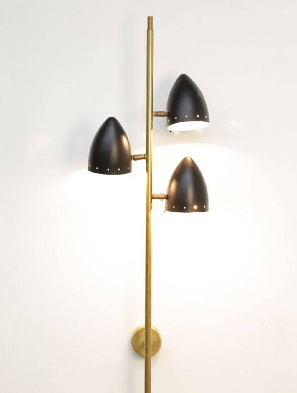 Italian 1950s black wall sconce
