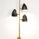 Italian 1950s black wall sconce