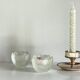Vintage Silver Glass Candle Holder