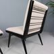 2x 'boomerang' h. mitzlaff, e. schmidt for soloform, bouclé lounge chairs, 1953