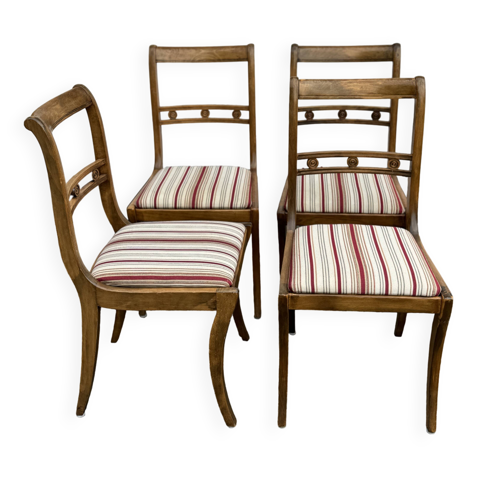 Set of 4 vintage mahogany dining chairs
