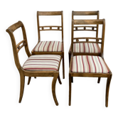 Set of 4 vintage mahogany dining chairs