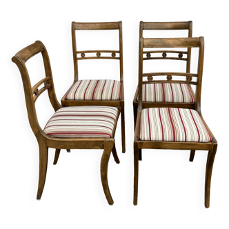 Lot de 4 chaises de salle à manger vintage en acajou