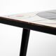 Mid Century Italian Modern Iron Table with Tiled Top and Abstract Motif