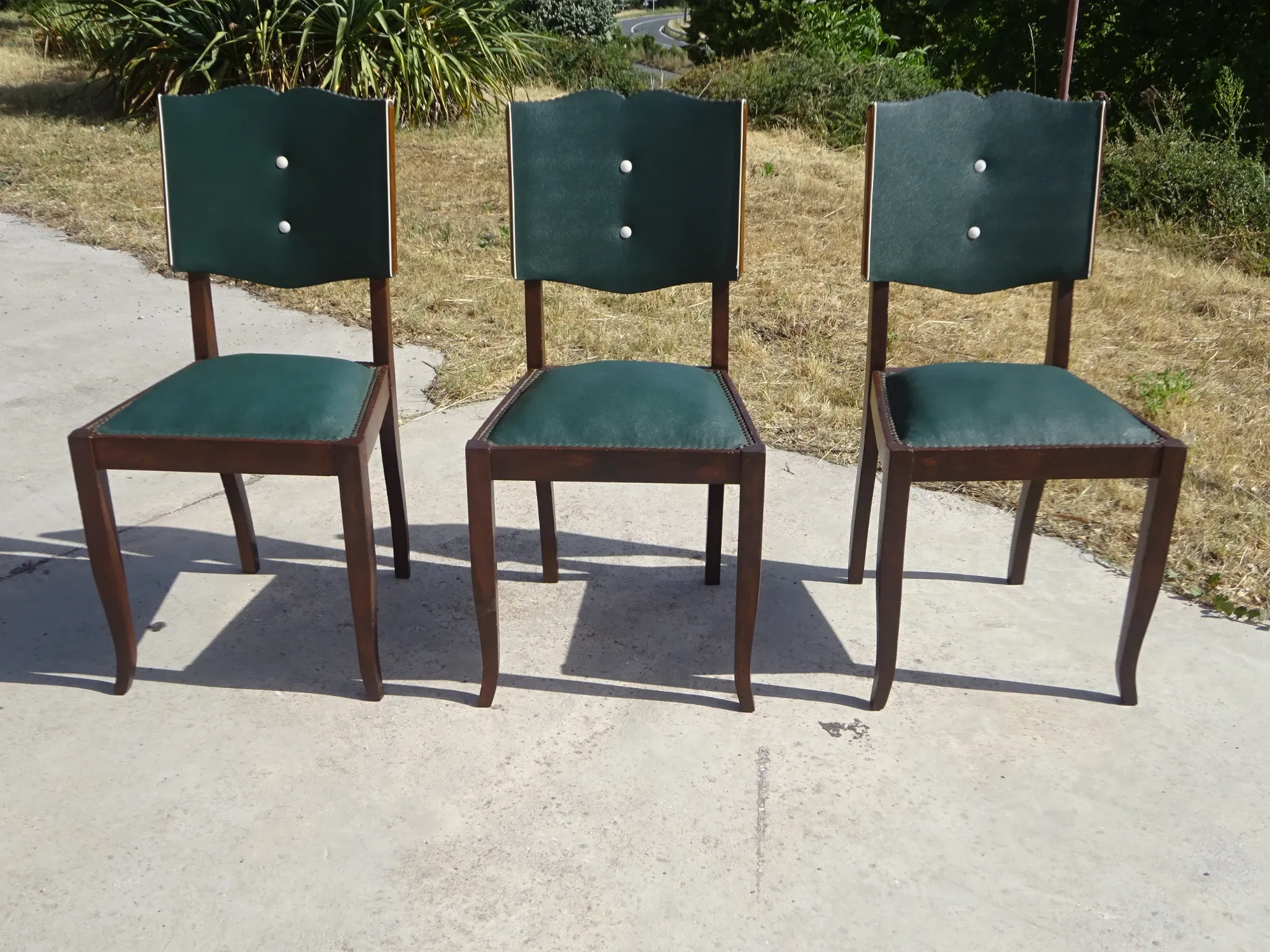 Chaises Art Déco restaurées, lot de 6