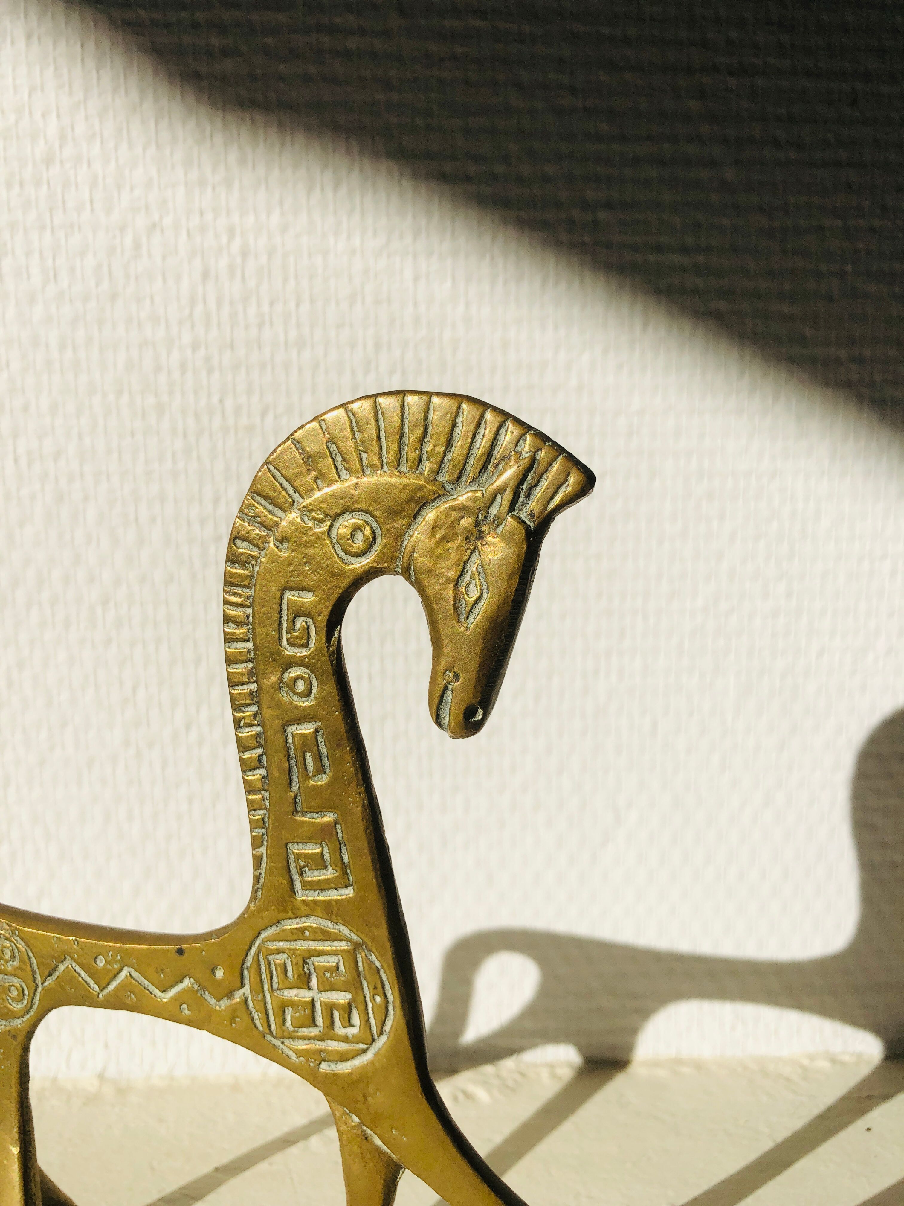 Greek horse in bronze