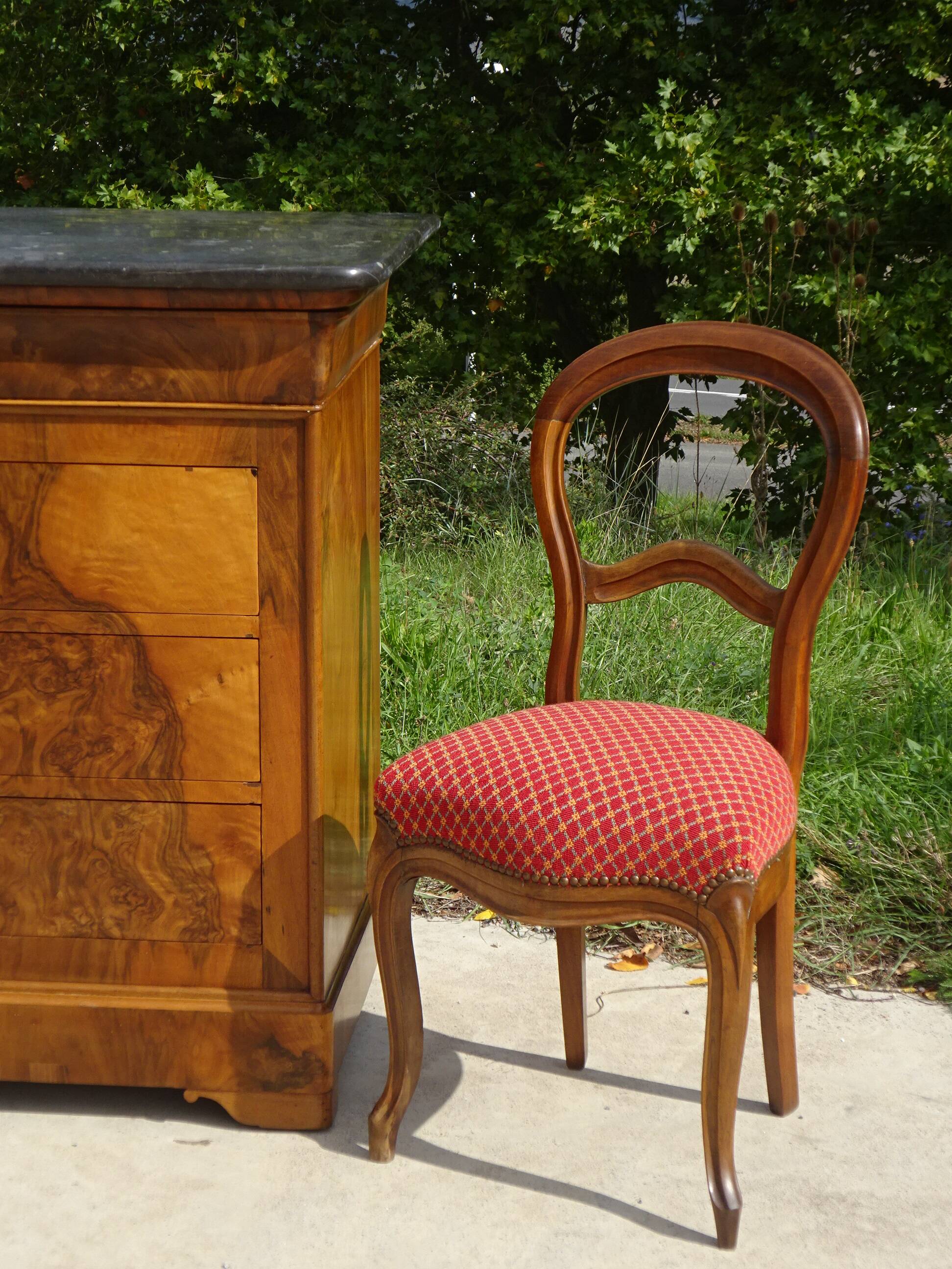 Restored Louis Philippe chairs, set of 2