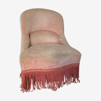 Old pink toad armchair
