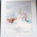 Michel constant. Watercolor on paper.