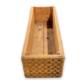 Planter in wicker and braided rattan