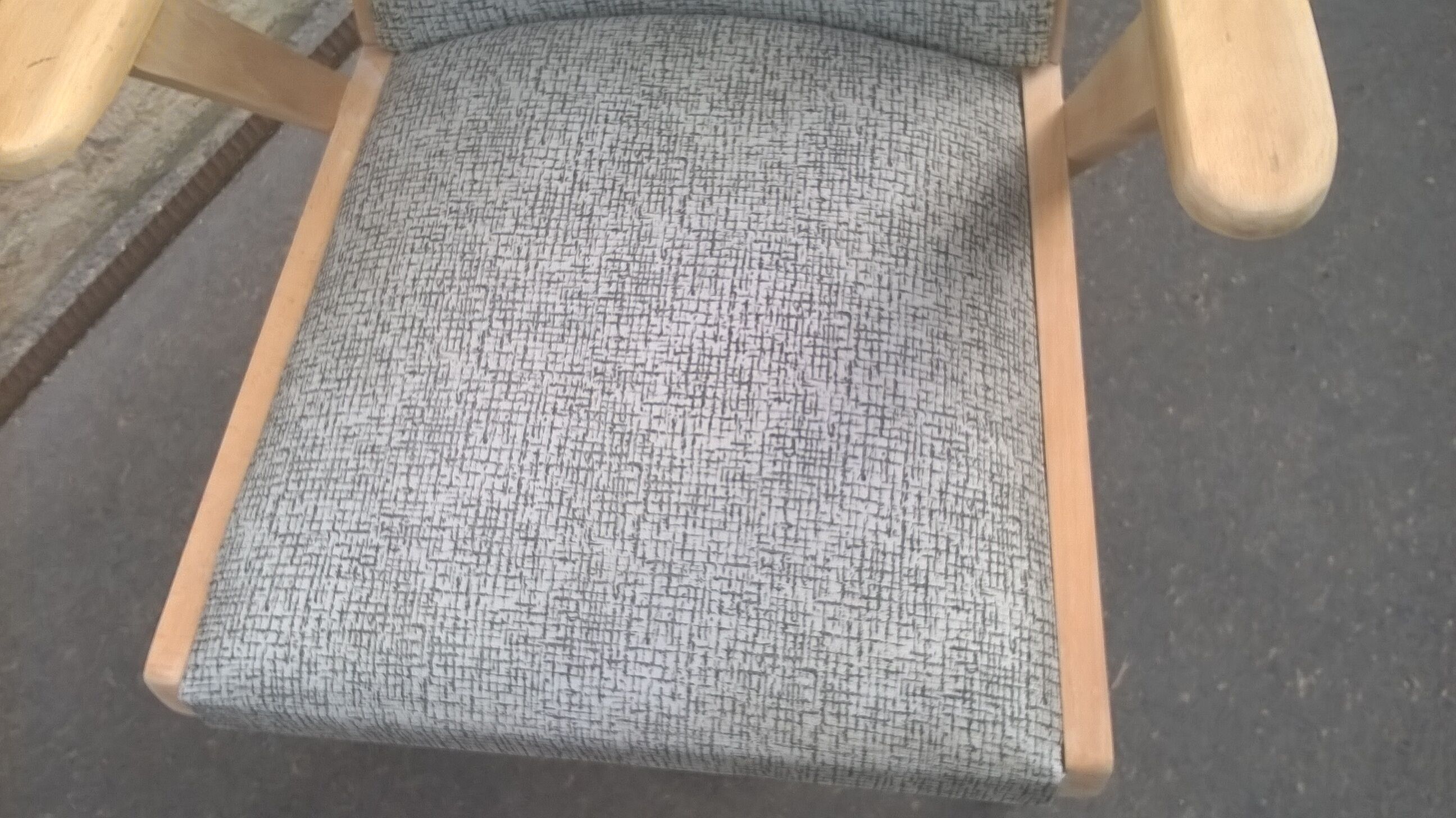 Scandinavian compass foot armchair