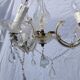 4 vintage crystal chandelier pendants