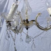4 vintage crystal chandelier pendants