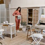 Wood & marble console