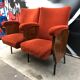 1950s red velvet movie armchairs