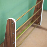 Formica and brass vintage coat rack