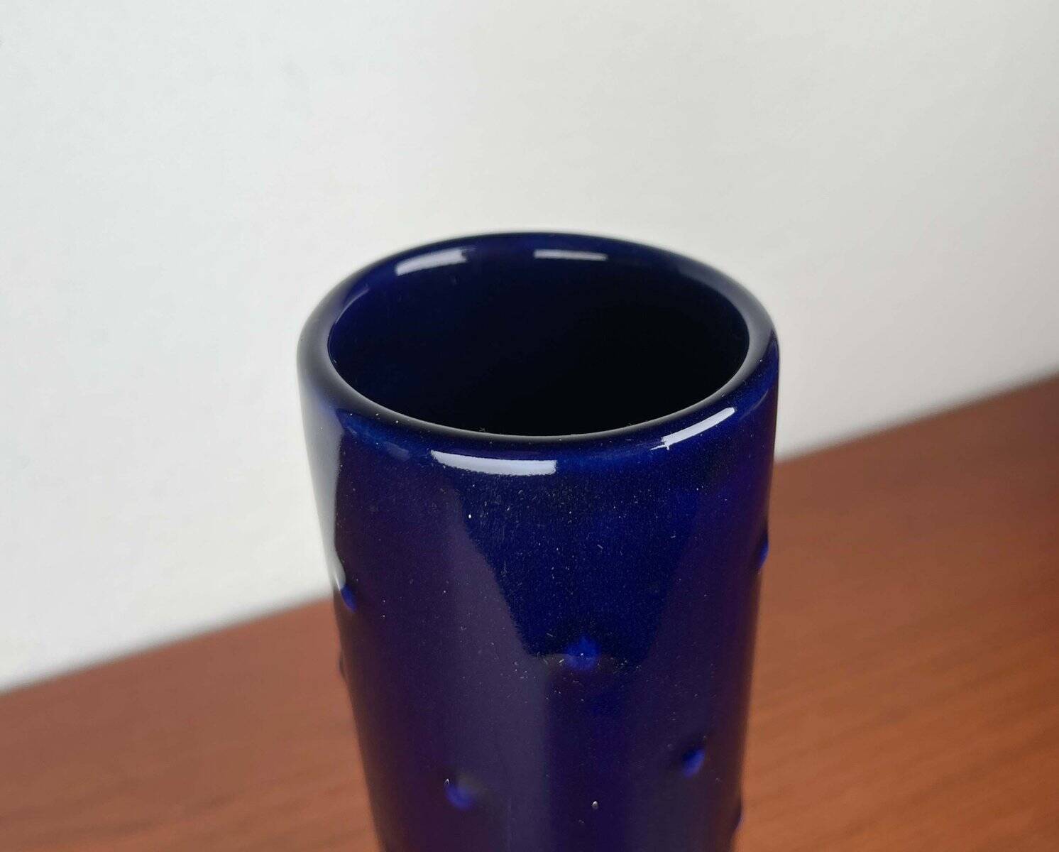 Cobalt blue ceramic vase from the Bangkok series by Melitta, mid-century, 1960s.