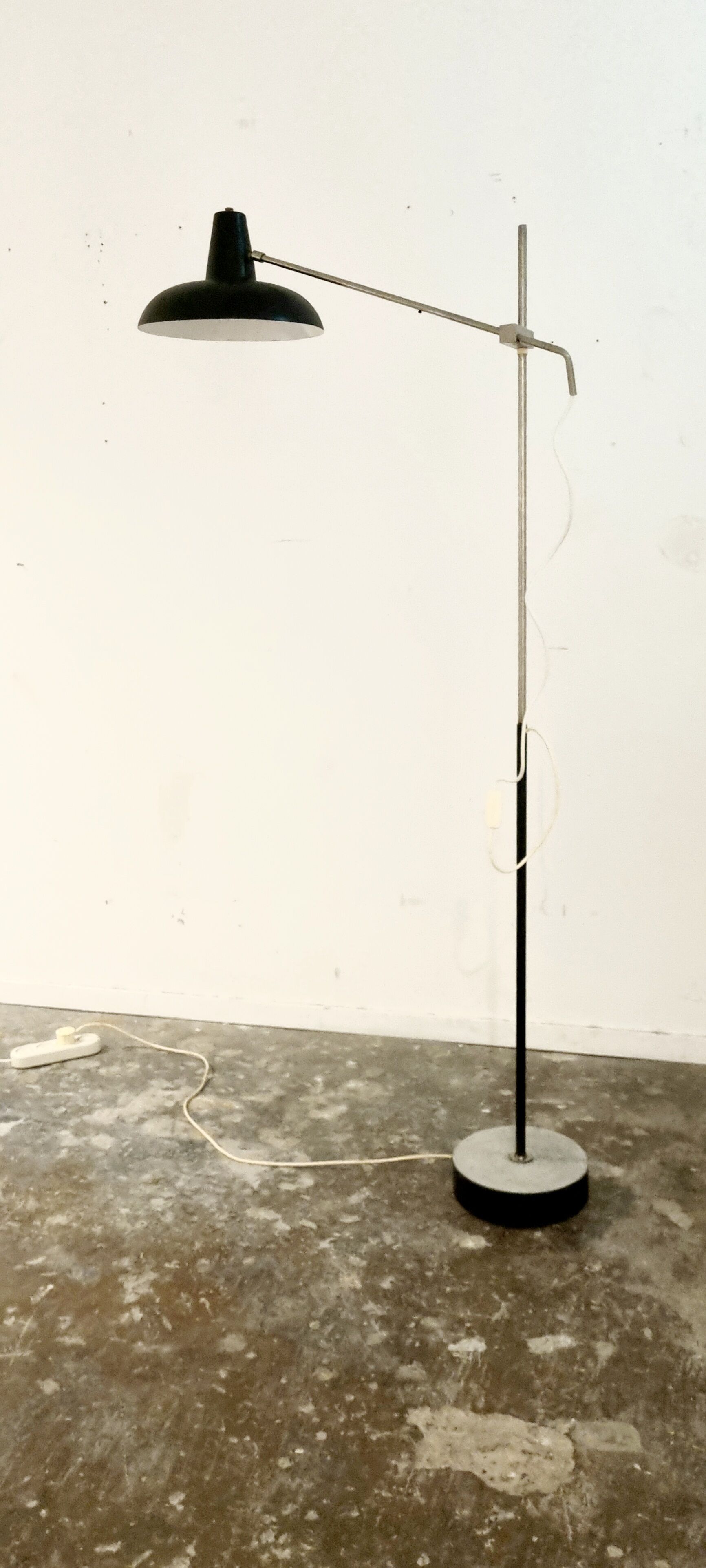 Floor Lamp by J.J.M. Hoogervorst with concrete foot, 1950s