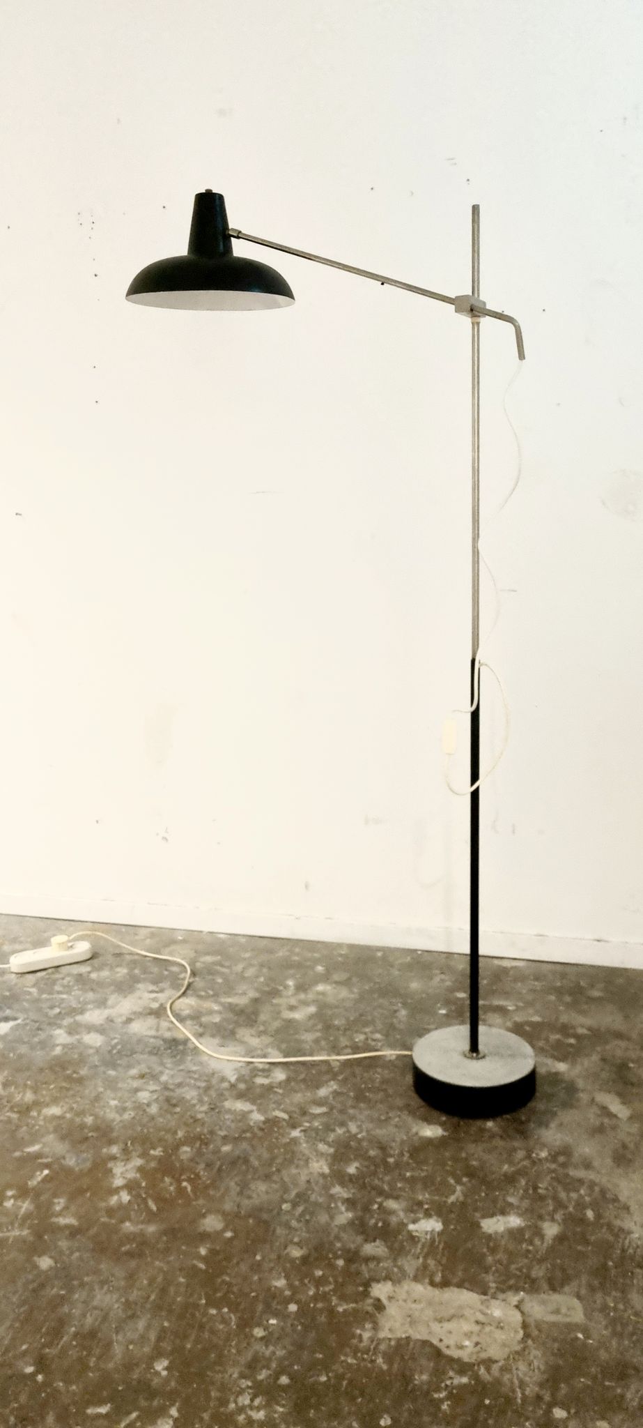 Floor Lamp by J.J.M. Hoogervorst with concrete foot, 1950s