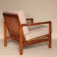 Vintage Armchair Beige Upholstery Scandinavian Design