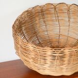 Giant wicker pendant light, round shape, 1970 - 54 X 34 cm