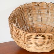 Giant wicker pendant light, round shape, 1970 - 54 X 34 cm