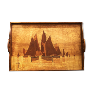 Plateau art nouveau signé