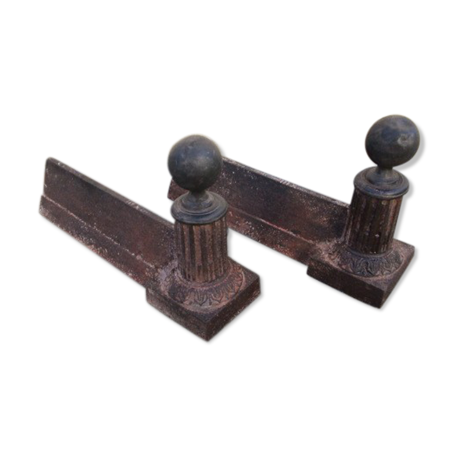 Pair of ancient cast iron channels