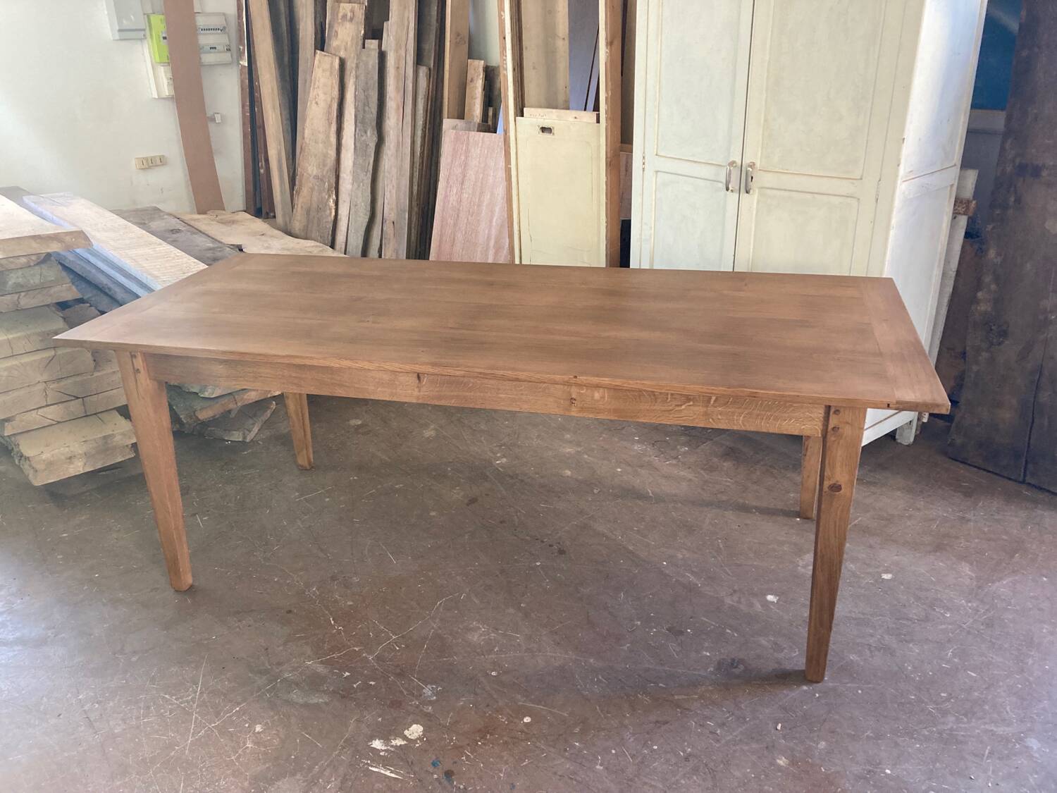 Solid oak farm table
