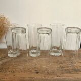 6 “Octime” long drink glasses LUMINARC France 