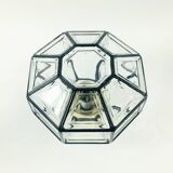 Pair Of Mid Century Glass Ceiling Lights Or Wall Lamps From Limburg, 1960s