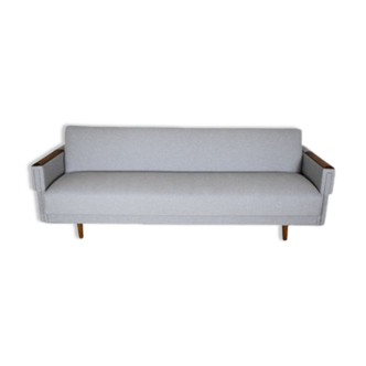 Mid-century modern couch, 1960s, light grey