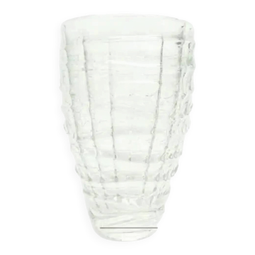 Optical vase, modernism, glass, Ząbkowice, Poland, 1970s