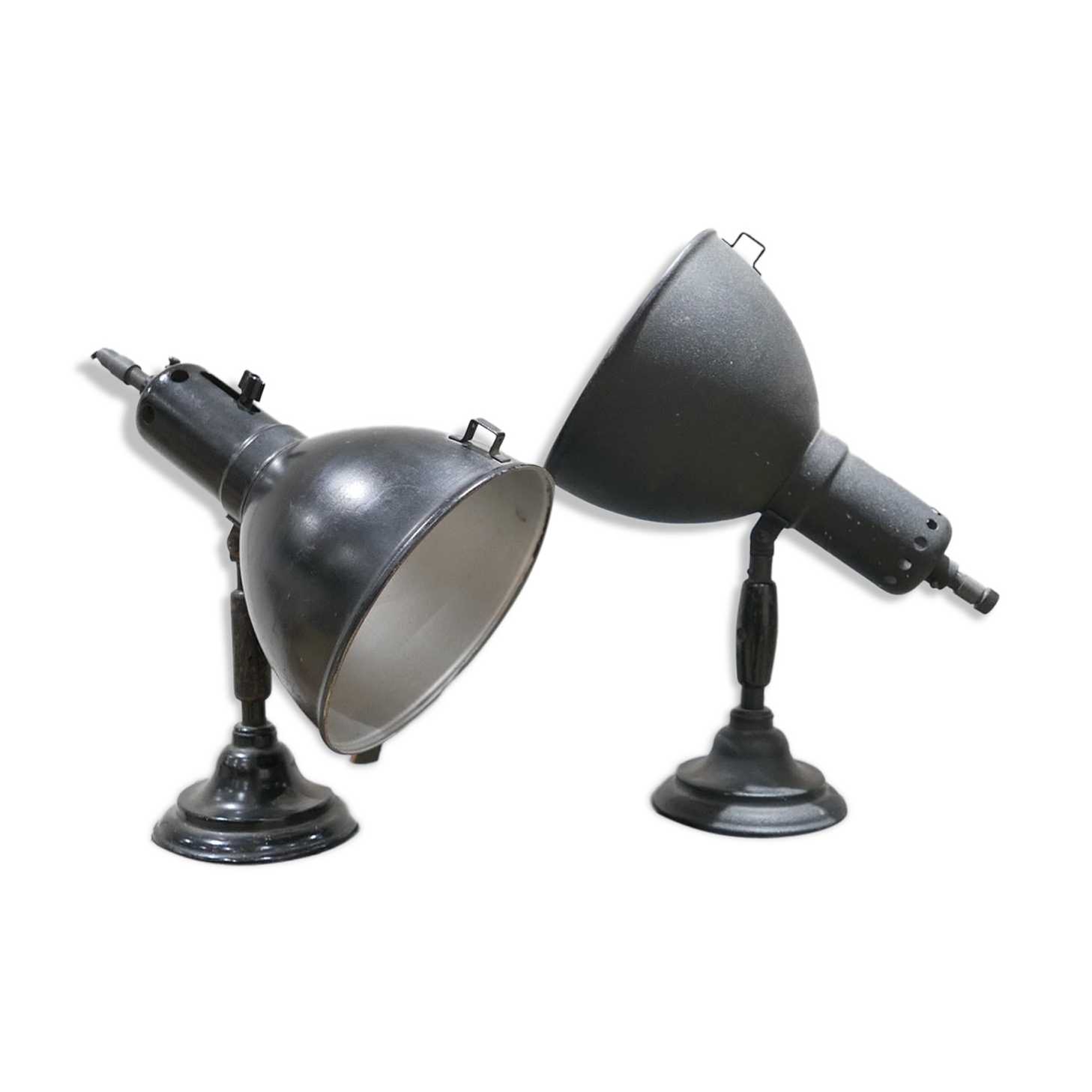 Pair of antique german uplighter's or spot lamps by Kandem