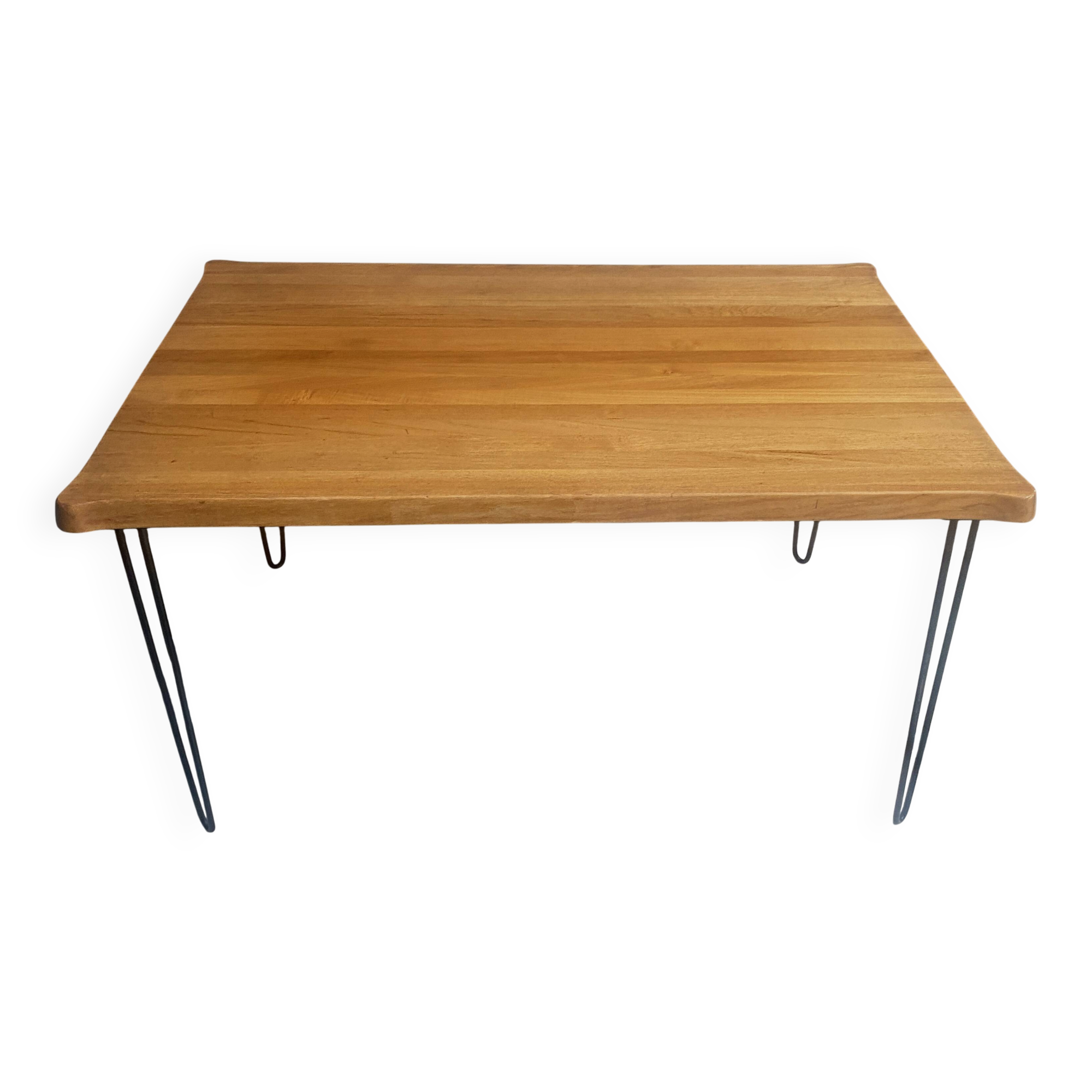 Danish dining table with hairpin legs