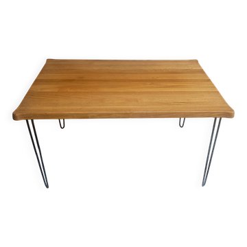 Danish dining table with hairpin legs