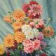 French signed painting still life from the 20th century