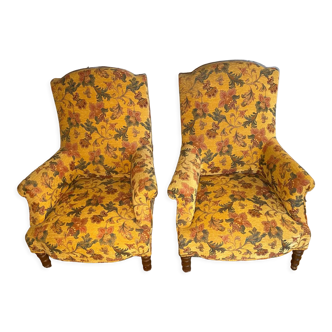 Pair of english style armchairs