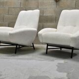 Designer armchairs 1950 Guy Besnard Claude Delor