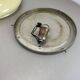 Large modernist art deco metal plafoniere ceiling flushmount light, france